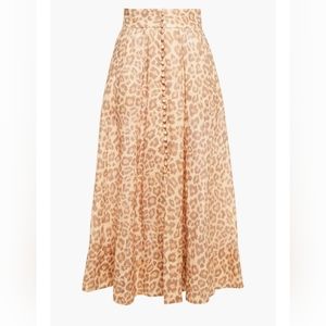 ZIMMERMAN MIDI LINEN SKIRT